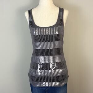 Forever 21 Sequin Tank Top Y2K Vintage Party Glam McBling Women's Size Medium